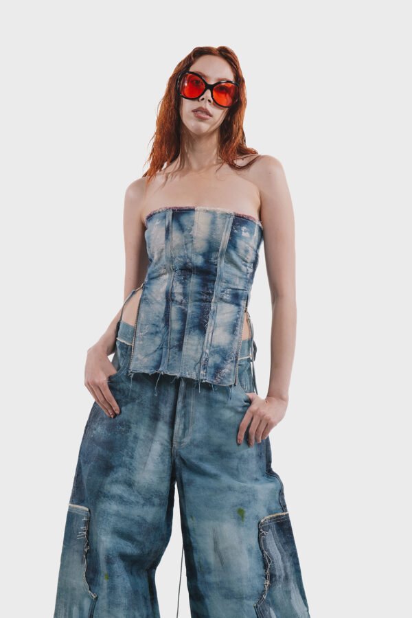 DISCOLOR DENIM PANT