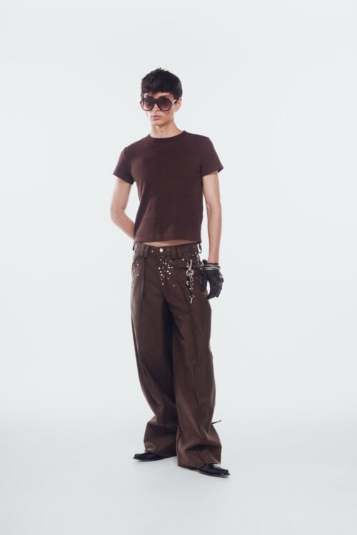 BROWN SHINE PANT